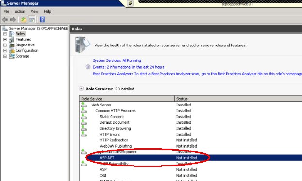 IIS 7 configuration issues when installing AppScan Enterprise