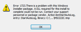 HCL Notes Error [Error 1723.There is a problem with this Windows